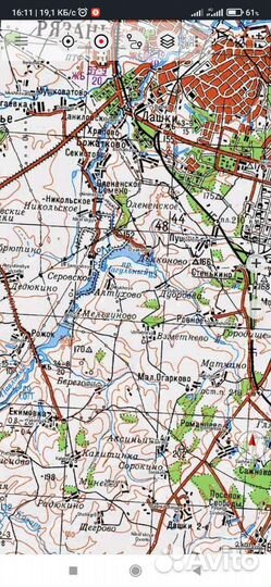 Советские военные карты Рязань про версия