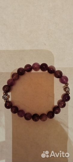 Браслет из натуральных камней аметист
