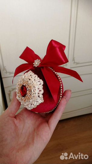 Набор новогодних шаров ручной работы