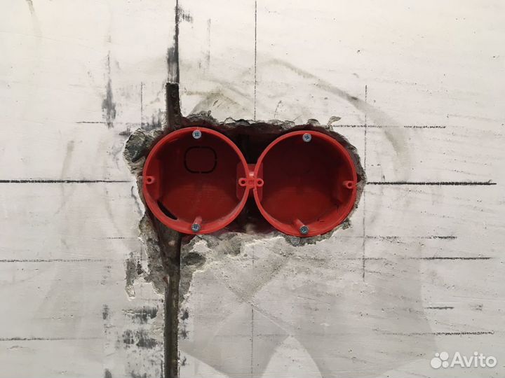 Штробление, бурение подрозетников