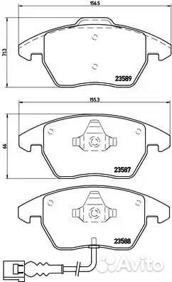 Колодки тормозные дисковые перед P85075