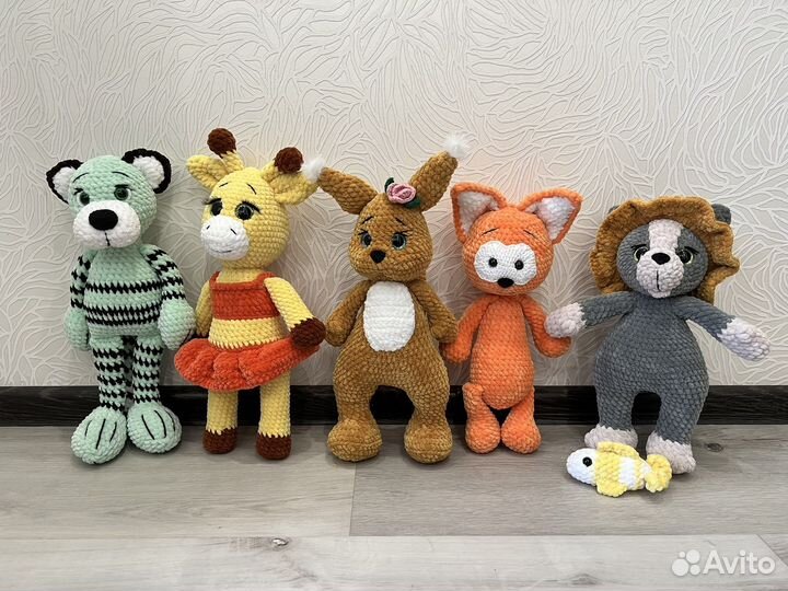 Вязанные игрушки плюшевые ручной работы