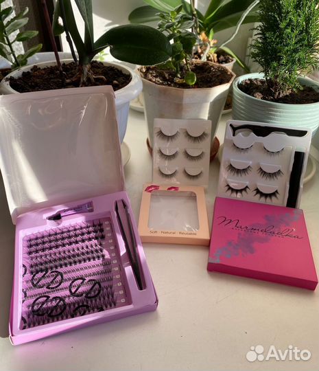 Магнитные ресницы пучки набор новый