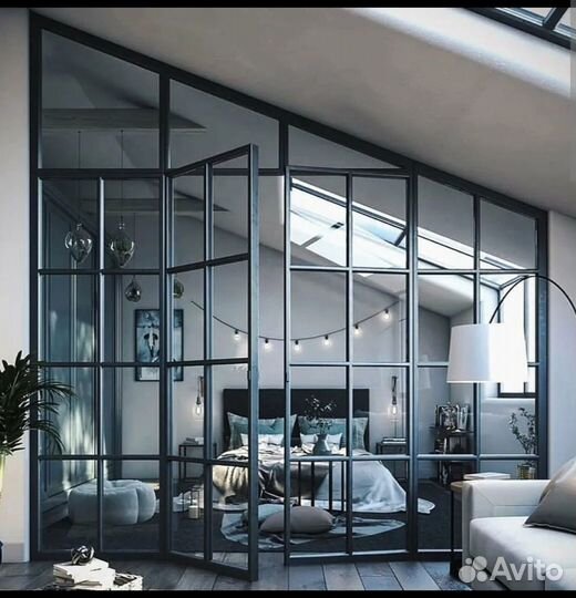 Металлические лофт перегородки