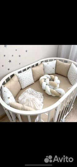 Подушки и косичка в детскую кроватку