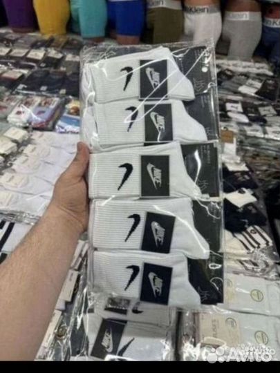 Носки nike высокие белые