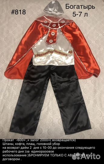 Карнавальные костюмы Богатырь в Прокат