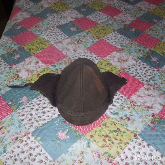 Шапка ушанка,натуральная кожа и мех