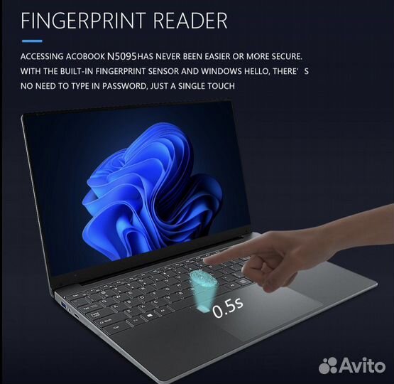 Новый ультрабук N5095 16GB 256GB 15,6