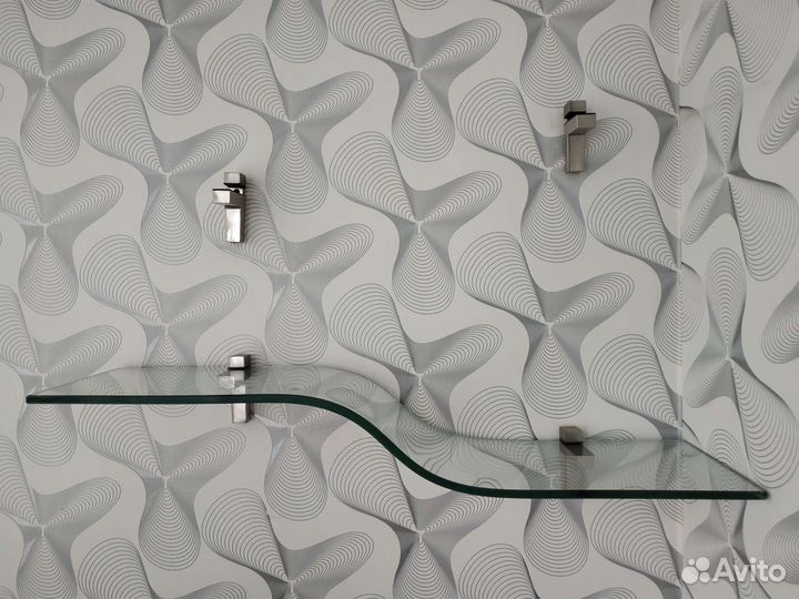 Полка стеклянная изогнутая