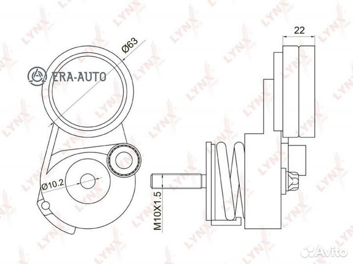 Lynxauto PT-3033 / chevrolet Aveo 1.4-1.6 08 / Cruze 1.6-1.8 09 / Orlando 1.8 11, opel Astra G-J 1.6
