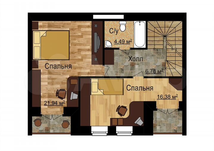 Таунхаус 110 м² на участке 1,4 сот.