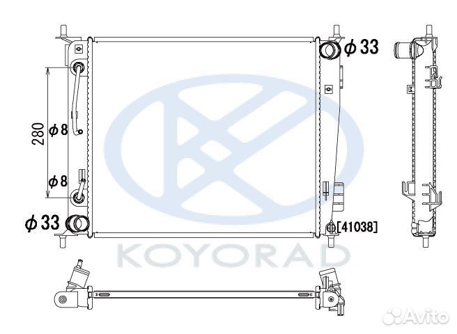 Б/У Б/У радиатор охлажден на KIA 253102K050 daewoo