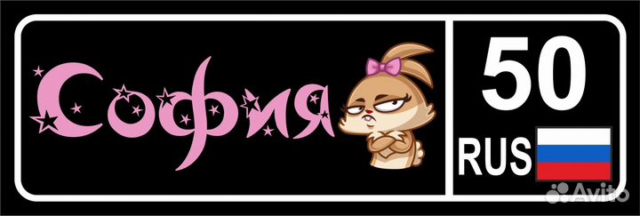 Номер с именем на коляску