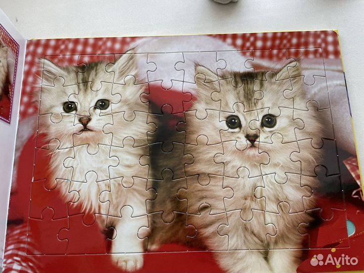 Альбом с 5-ю пазлами с котятами