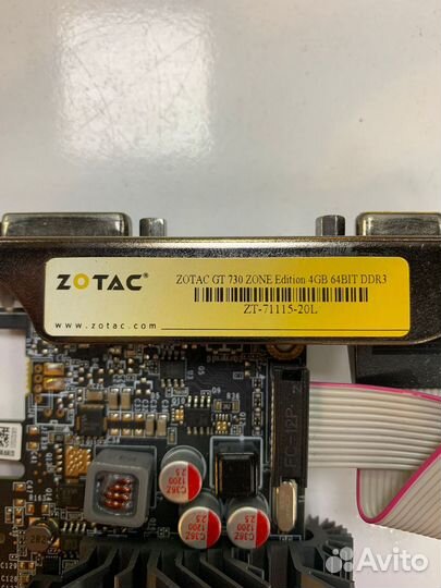 Видеокарта zotac GeForce GT 730 4GB Zone Edition