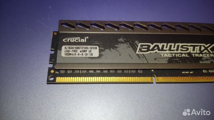 Озу Crucial Ballistix DDR3 1600MHz 2x8GB (16Gb kit