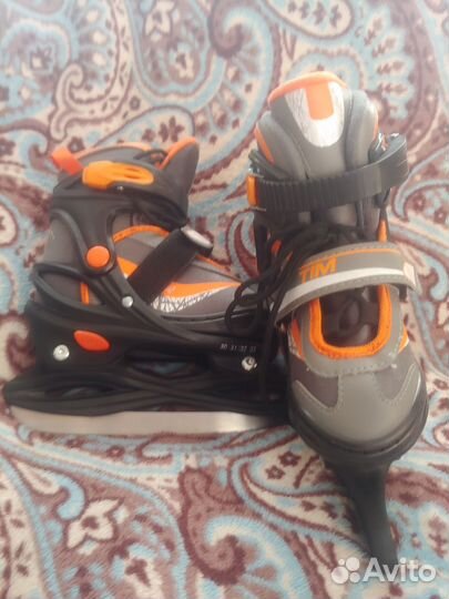 Коньки детские раздвижные р. 30