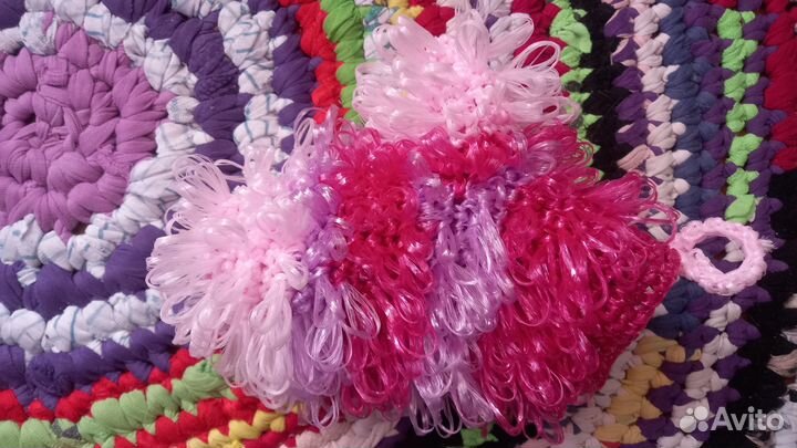 Мочалка -варежка вязанная для душа, бани и т.д