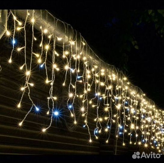 Гирлянда уличная занавес для фасада