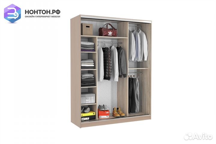 Шкаф-купе Бассо 7-600 17 дуб млечный