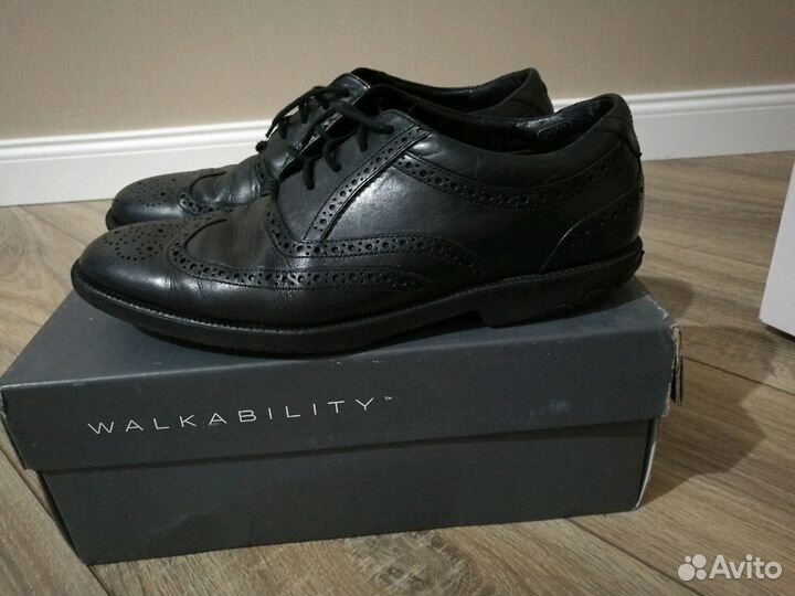 Туфли мужские весенне-осенние б/у, кожаные