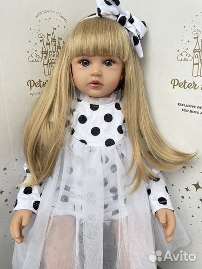 Кукла реборн 60 см блондинка