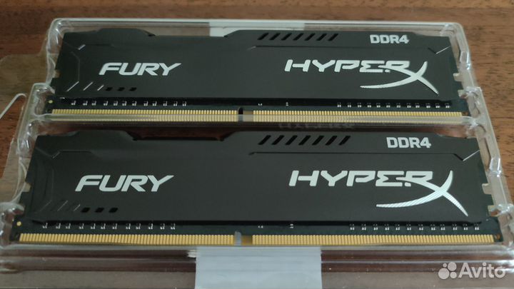 HyperX fury Black DDR4 2133 мгц 2x4 гб