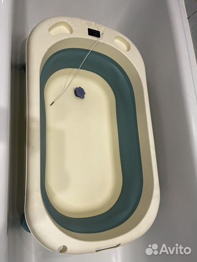 Детская сладная ванночка с термометром