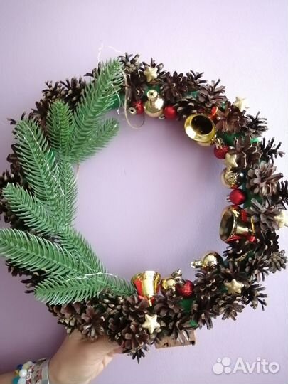 Новогодний венок на дверь
