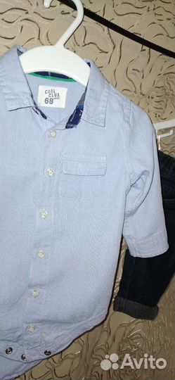 Рубашка боди, джинсы