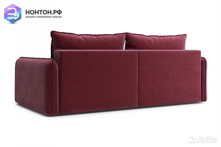 Диван тик-так Антей 3-х местный бордовый