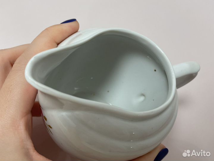 Молочник сливочник фарфор Вербилки СССР