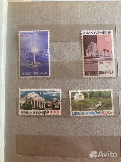 Марки в альбоме