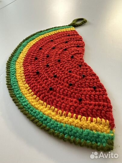 Вязаные крючком прихватки, ручная работа