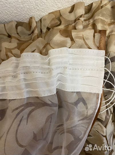 Тюль для кухни с ламбрекеном 240 185