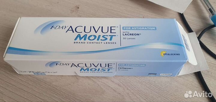 Линзы 1 day acuvue moist -5 астигматизм