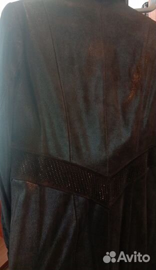 Кожаный плащ-пальто женский натуральная кожа 48-50