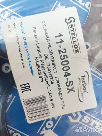 Прокладка гбц renault logan 1.4 1.6