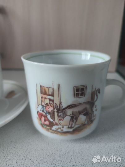 Посуда детская гдр Кольдиц фарфор