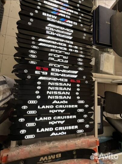 Рамки для номеров с LED надписью