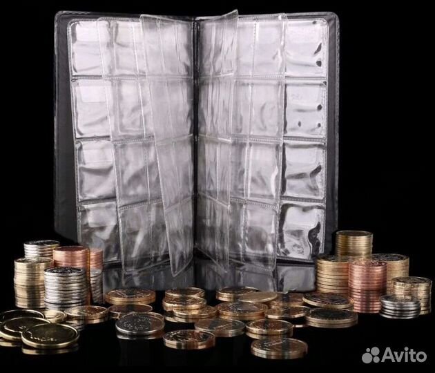 Монетник, кляссер для монет, альбом на 72 ячейки