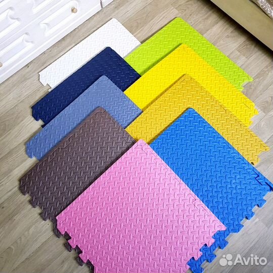 Однотонные коврики пазлами 60*60см
