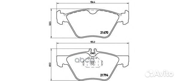 Колодки тормозные перед mercedes W210/C208 P500
