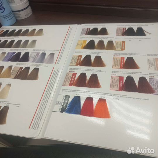 Палитра красок для волос