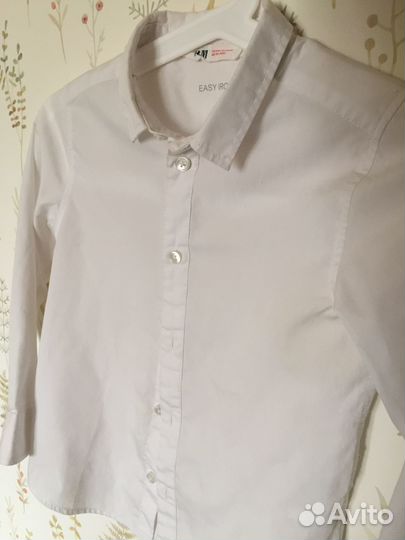 Рубашка 116 р H&M easy iron