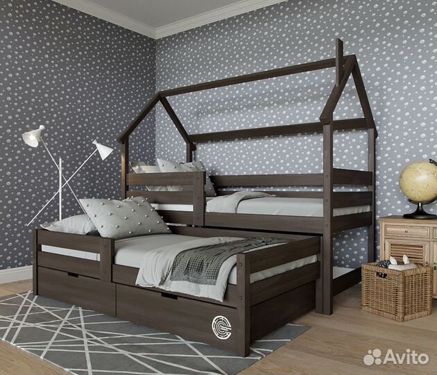 Двухъярусная кровать массив березы