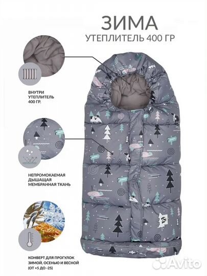 Конверт зимний Мимими