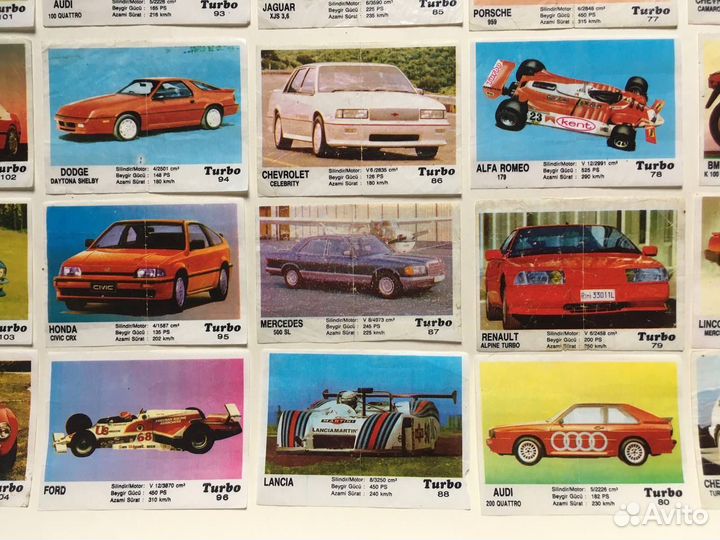 Вкладыши Турбо Turbo полная коллекция 51-120