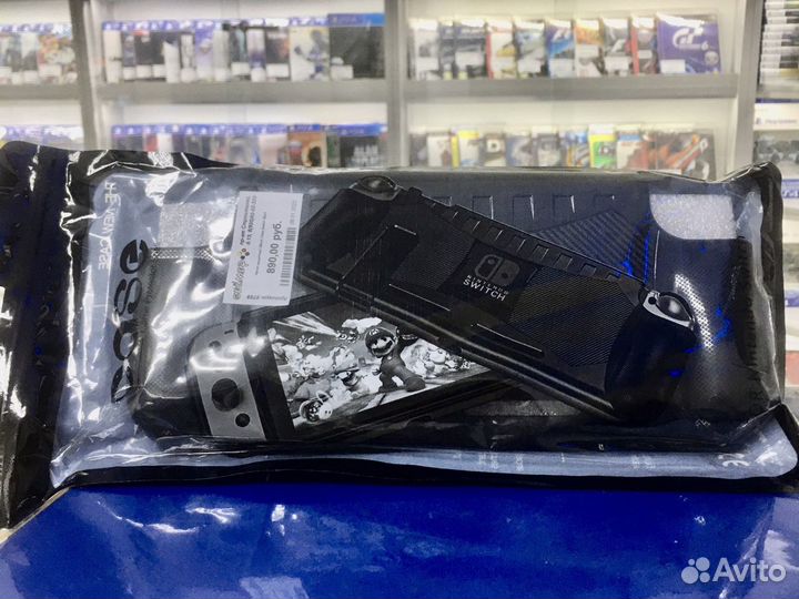 Защитный чехол силиконовый черный для Nintendo Swi